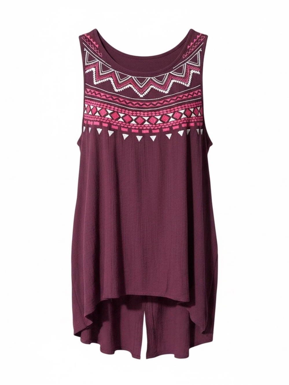 Faded Glory Embroidered Swing Tank